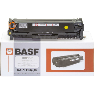 Картридж для HP сумісний CC532A, Canon 718 Yellow, BASF (BASF-KT-CC532A)
