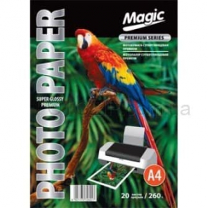 Фотопапір Мagic A4 суперглянцевий Фотопапір  260 г /м, 20лис