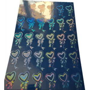 Самоклеющаяся пленка PET водостойкая LOLE RIBBON Holografic А4, 80мкм, струй., печать, 20 л, Galaxy