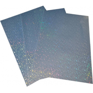 Самоклеющаяся пленка PET водостойкая STARRY Holografic А4, 80мкм, струй., печать, 20 л, Galaxy