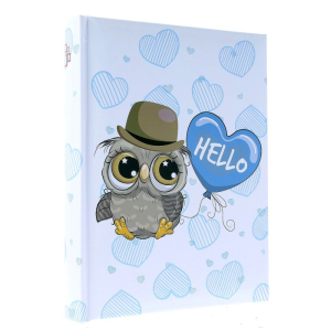 Фотоальбом 10х15 на 200 фото, Gedeon HELLO OWL BLUE B46200S-hello-owl-blue купити в Україні | FOTOZIP