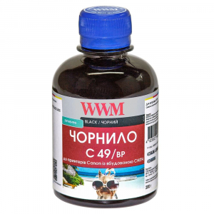 Чорнило WWM для Canon G1400, G2400, G3400, GI - 490BK Black 200г Пігментні