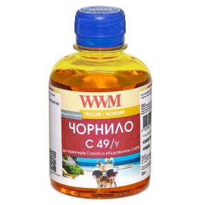 Чорнило WWM для Canon G1400, G2400, G3400, GI - 490Y, Yellow, 200г водорозчинні