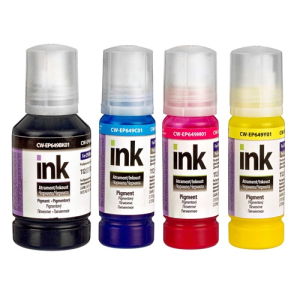 Сумісні пігментні чорнила Epson 112 ColorWay комплект (127 ml + 3 x 70 ml) CW-EP649SET01 купити в Україні | FOTOZIP