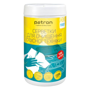 Серветки для очищення оргтехніки, туба 100 шт Patron (F3-028) F3-028 замовити в Україні | FOTOZIP
