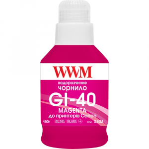 Чорнила WWM GI-40 для Canon 190г, Magenta (G40M) G40M купити в Україні | FOTOZIP
