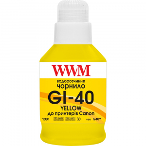 Чорнила WWM GI-40 для Canon 190г, Yellow (G40Y) G40Y купити в Україні | FOTOZIP