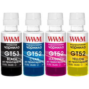 Чорнила WWM GT53 для HP аналог 4х100г BP, C, M, Y (GT53SET)