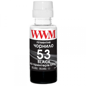Чорнила WWM GT53 для HP Black Pigment Пігментні (H53BP)