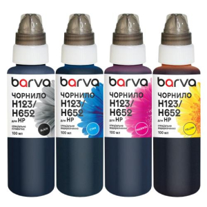 Комплект чорнил для картриджів HP 46, 123, 651, 652 (4х100мл) Barva H652-100-MP H652-100-MP наявність в Україні | FOTOZIP