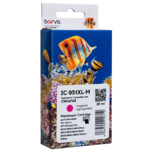 Картридж сумісний HP 951XL (CN047AE, CN051AE) 26ml, magenta Barva (IC-951XL-M) IC-951XL-M наявність в Україні | FOTOZIP
