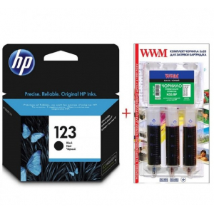 Картридж струменевий HP 123 Black (F6V17AE) F6V17AE купити в Україні | FOTOZIP