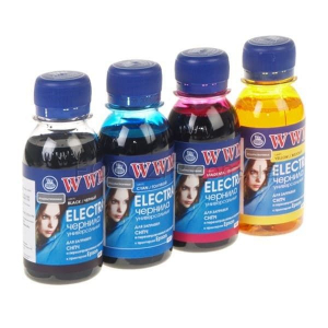 Комплект чорнил wwm Epson,  Brother ELECTRA В, C, M, Y SET.4-2,  (4*100 г)