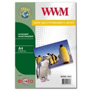Фотобумага WWM, сатиновая полуглянцевая 260g, m2, А4, 50л (MS260.50, C)