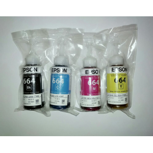 Комплект чорнил Epson L100, L110, L120, L200, L210, L222, L300, L312, L350, L355, L362, L366, L456, 4x70мл оригінал