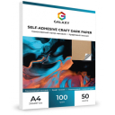 Самоклеючий крафтовий матовий папір А4, 50 аркушів, 100г/м2 темний (A4LABEL-CR.D)