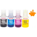Комплект чорнил WWM 103 для Epson L1110, L3100, L3101, L3110, L3150, L3151 140г х 4 (E103SET4)