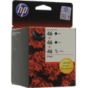 Комплект струменевих картриджів HP 46 Black 2шт , Color (F6T40AE)